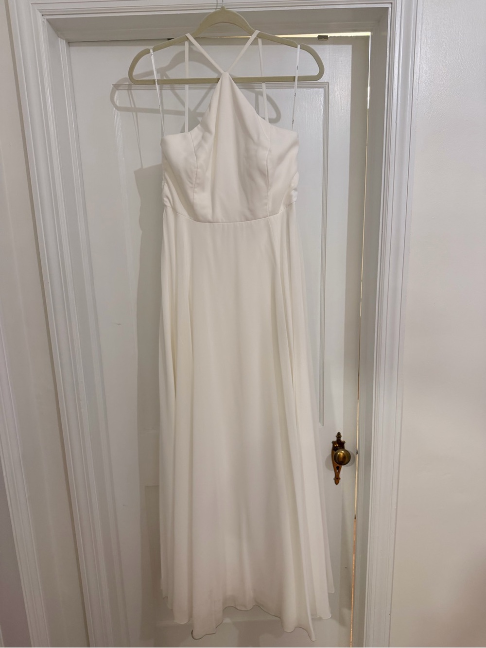 Lulu's Ivory Halter Bridal Maxi Dress